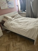 Łóżko MALM białe, 160x200 cm z dnem LÖNSET 