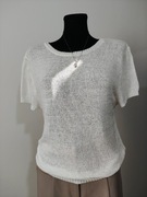 Dzianinowa sznurkowa bluzka firmy Atmosfera używana rozmiar 40/42