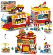 Klocki dla dzieci Hogokids burger restauracja auto