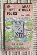 Wałcz i okolice - wojskowa mapa topograficzna 1: 100 000 wyd. 1990