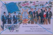 Niemcy-Dzień Niemieckiej Pieśni Ludowej. Filatelistyka 1987 rok. Pocztowka 