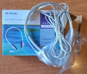 Słuchawki nauszne z mikrofonem, retro, vintage