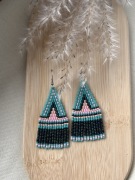 Kolczyki z japońskich koralików.