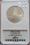 10 zł. 20 lecie pontyfikatu JP II1998 Gcnpr70