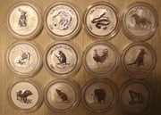 1 $ DOLAR AUSTRALIA LUNAR 1 I 1999 - 2008 SERIA 12 x 1 $ DOLAR 1 OZ  - 999