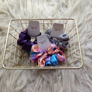 Zestaw gumek w stylu scrunchie satyna jedwabna