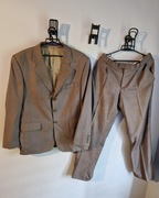 Garnitur męski brązowy spodnie + marynarka L 