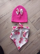 Komplet prążkowany z chustą dla dziewczynki Karola Handmade 