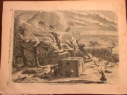 Drzeworyt 1864 r  Wypadek lot balonem 252