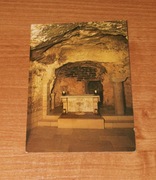 Stara pocztówka Nazaret widok czczonej groty 1970 roku