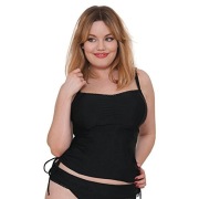 Tankini Curvy Kate 34H 75H 75J czarna wyszczuplająca koszulka Kąpielowa XXL