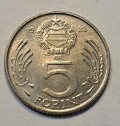 634. Moneta Węgry 5 forintów 1983 rok 