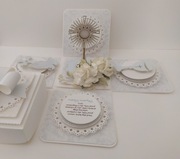 Ekskluzywna kartka exploding box prezent pudełko pamiątka Pierwsza Komunia 