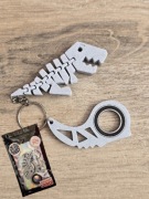 Keyspinner + Rex 2w1 Marmurowy 3D - KeyRambit KeyFlipper 3D Fidget 