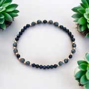 Bransoletka kamienie naturalne Noc Kairu labradoryt  hematyt 