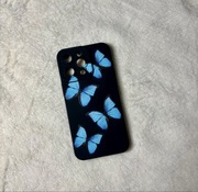 Etui iPhone 15 Pro Max blue butterfly aesthetic