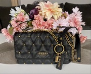 Torebka guess TRIANA czarna złota na ramię oryginalna original przez ramię