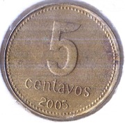 ARGENTYNA 5 centavos 2005 KM# 109, XF