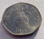 GUERNSEY 20 Pence 1982 ŁADNA
