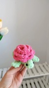 Żółwik w kształcie kwiatuszka na szydełku handmade, dekoracja