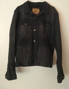 Kurtka skóra naturalna jeans szaro czarna M S Samsoe Samsoe jeansowa