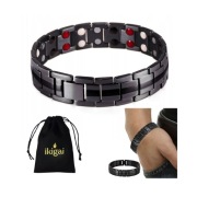 BRASNOLETA DLA MĘŻCZYZNY ZDROWOTNA MAGNETYCZNA CZARNA BRANSOLETA NA PREZENT