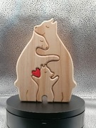 Mama, Tata i Maluszek – Drewniane Puzzle