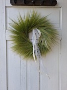 Wianek ze zboża 50 cm BOHO zielony wieniec wiejski