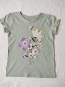 C&A bluzka z dżerseju kwiaty i motyl r. 134