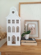 Drewniany domek Rezydencja - handmade / lampion / prezent