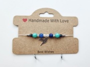 Bransoletka koliber srebro 925 kyanit amazonit labradoryt personalizacja 