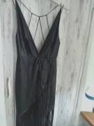Asos ,cudna ,skorzana sukienka,fredzle,strapsy,34-36