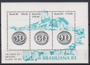 Blok Wystawa Filatelistyczna Brasiliana 1983 z Brazylia. 