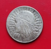 5 ZŁOTYCH GŁOWA KOBIETY 1932 bz rok - srebro AG