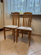 KRZESŁA DREWNIANE TAPICEROWANE 4SZT. STAN DOBRY + GRATIS 