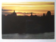 WARSZAWA panorama widok noc 