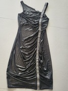 srebrna sukienka xs