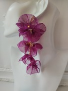 kolczyki śliwkowe ciemny fiolet