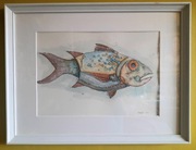 Obraz akwarele tusz grafika