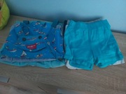 Ogrodniczki spodenki 74 zestaw dla chłopca 8 sztuk 