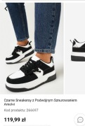 Czarno białe sneakersy rozmiar 37 nowe