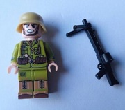 Figurka żołnierza niemieckiego z MG 34 WW2 kompatybilne z Lego, Cobi