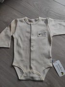 Body niemowlęce zapinane, kremowe, długi rękaw 74