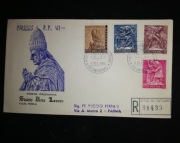 1966 r Watykan, Paulus VI, 3 koperty FDC 