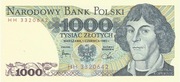 Banknot 1000 zł. 1982 r. Zestaw HH, HU, UNC