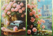 naklejki w formie książki 20 stron kwiaty scrapbooking