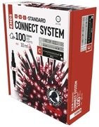 Lampki łączone Standard - łańcuch 100 LED 10m czerwony, IP44 Symbol D1AR01 
