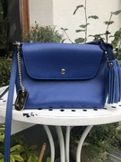 Skórzana torebka niebieska