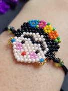 Bransoletka na sznurku Frida tkana z koralików Preciosa RĘKODZIEŁO HANDMADE