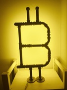 Lampa BITCOIN handmade industrial
